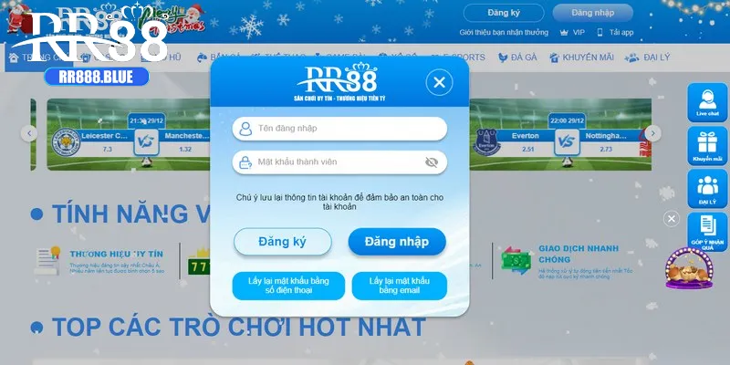 Các bước đầy đủ đăng nhập vào RR88 rất đơn giản