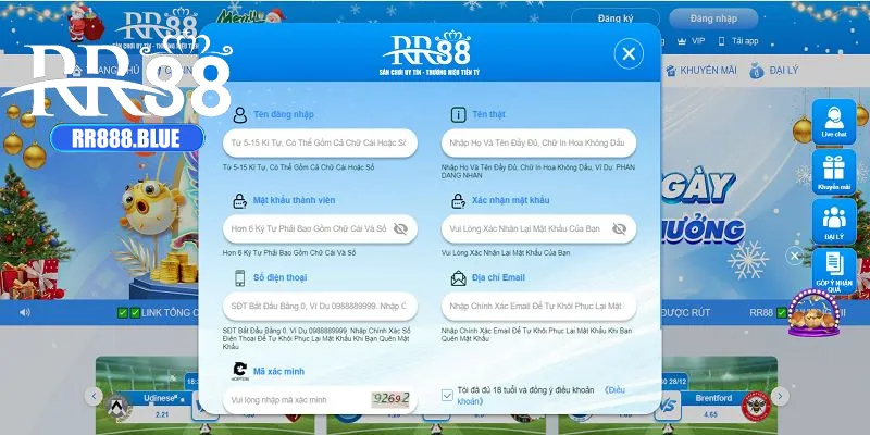 Thao tác đăng ký RR88 siêu dễ dàng trên máy tính
